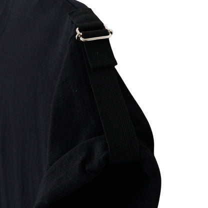 THE-T0015 / DOMUJI TEE (ROLL UP MY SLEEVES ) / BLACK