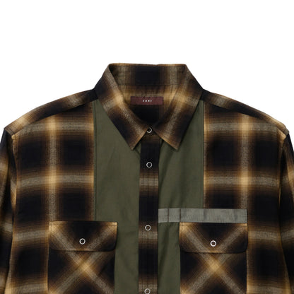 ZAKI-S0001 / ZAKI SHIRT / OLIVE CHECK