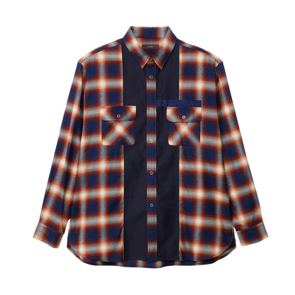 ZAKI-S0001 / ZAKI SHIRT / RED&NAVY CHECK