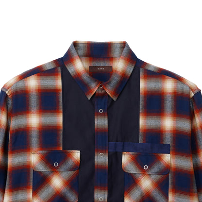 ZAKI-S0001 / ZAKI SHIRT / RED&NAVY CHECK