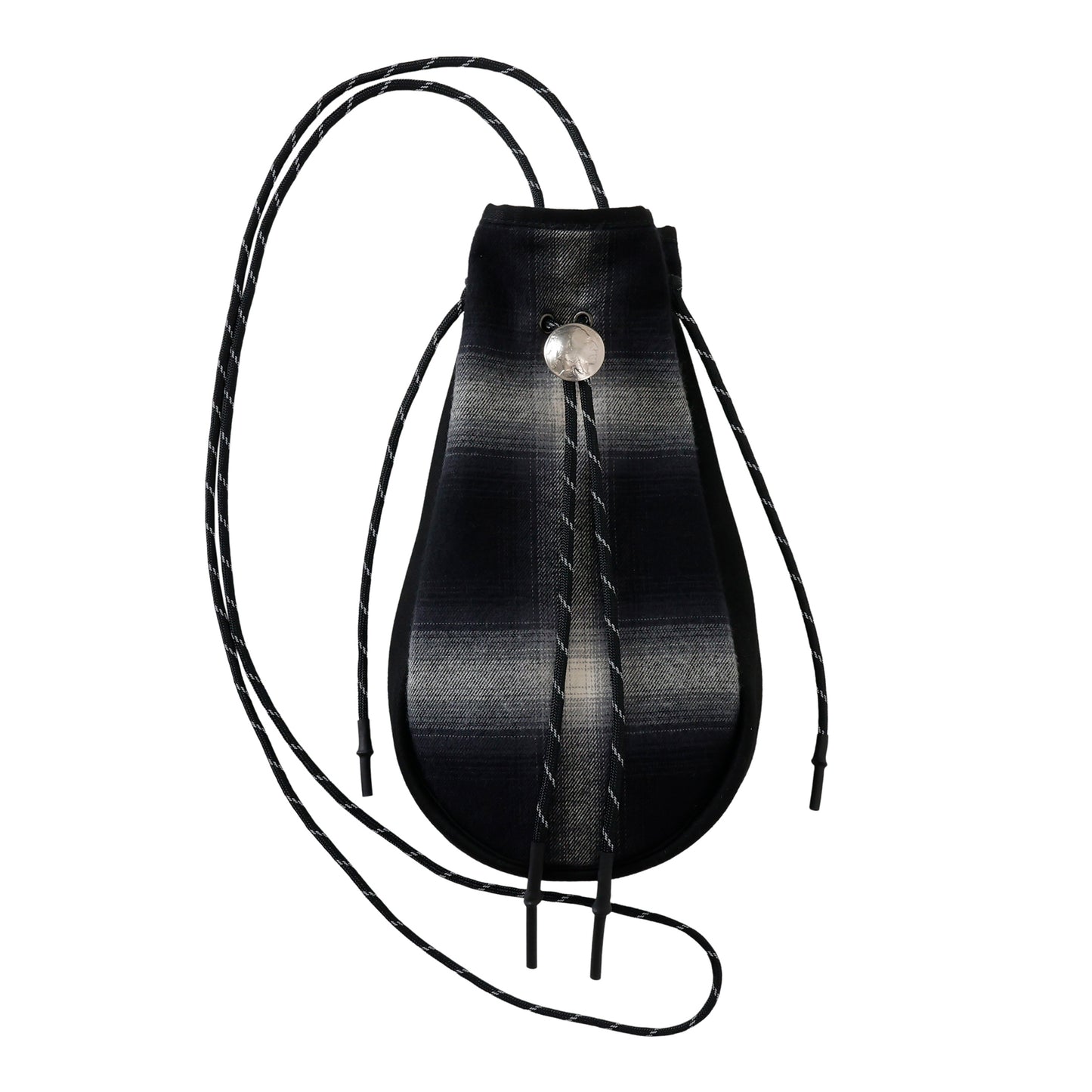 ZAKI-YIA0001 / ZAKI POUCH Handmade by 吉岡衣料店 / BLACK CHECK