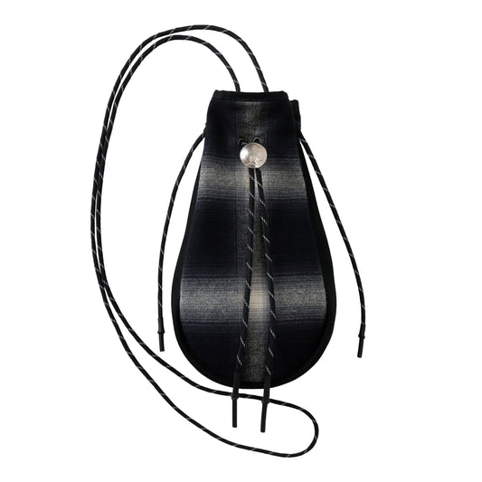 ZAKI-YIA0001 / ZAKI POUCH Handmade by 吉岡衣料店 / BLACK CHECK