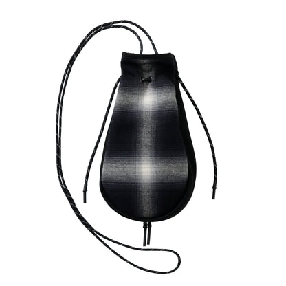 ZAKI-YIA0001 / ZAKI POUCH Handmade by 吉岡衣料店 / BLACK CHECK