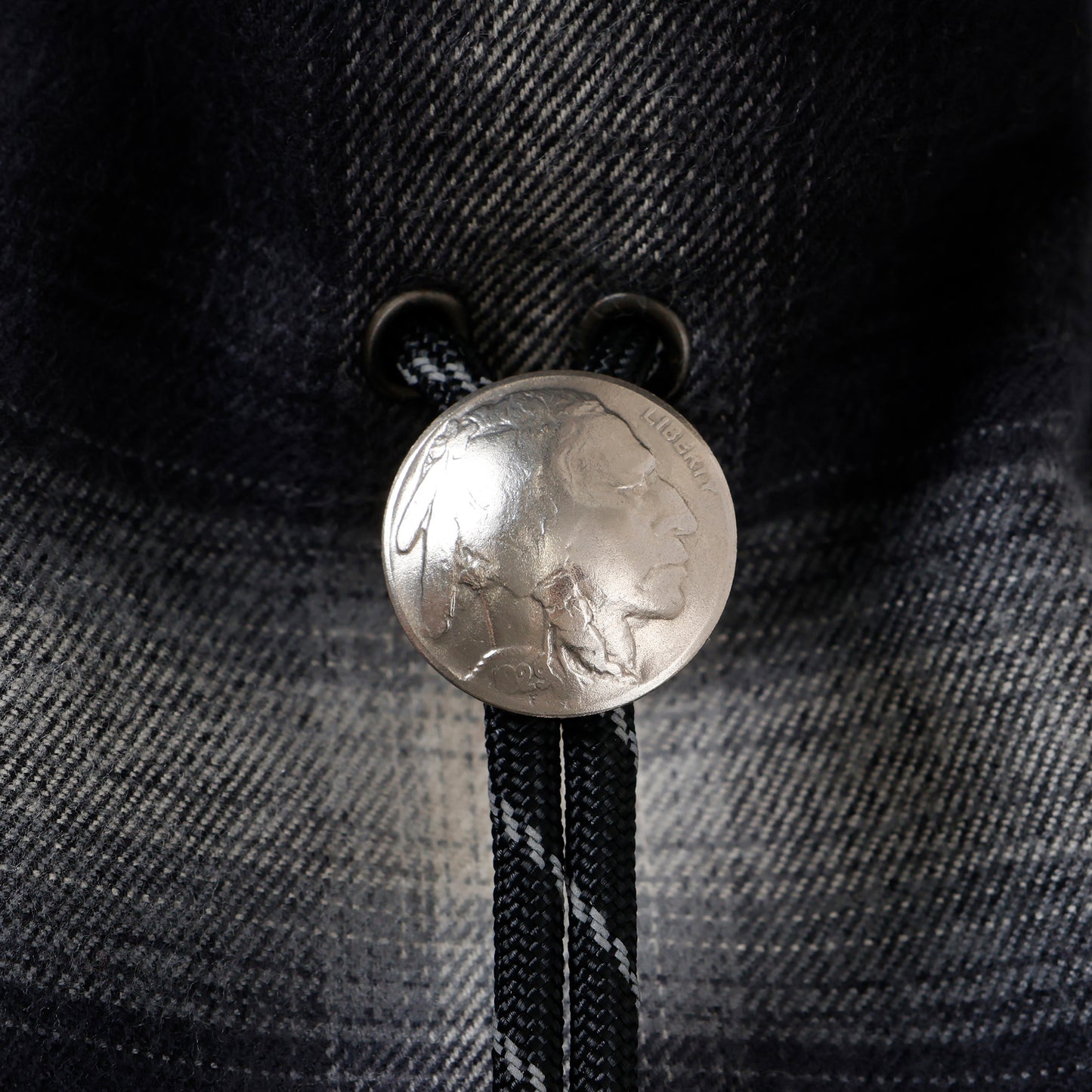 ZAKI-YIA0001 / ZAKI POUCH Handmade by 吉岡衣料店 / BLACK CHECK