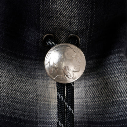 ZAKI-YIA0001 / ZAKI POUCH Handmade by 吉岡衣料店 / BLACK CHECK