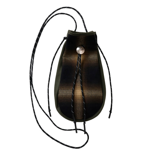 ZAKI-YIA0001 / ZAKI POUCH Handmade by 吉岡衣料店 / OLIVE CHECK