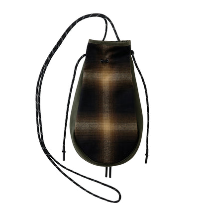 ZAKI-YIA0001 / ZAKI POUCH Handmade by 吉岡衣料店 / OLIVE CHECK