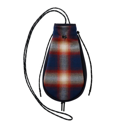 ZAKI-YIA0001 / ZAKI POUCH Handmade by 吉岡衣料店 / RED&NAVY CHECK