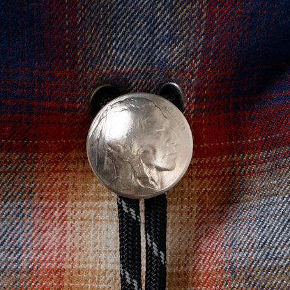 ZAKI-YIA0001 / ZAKI POUCH Handmade by 吉岡衣料店 / RED&NAVY CHECK