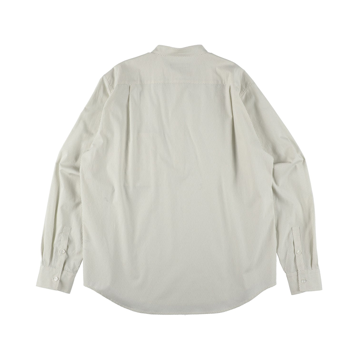THE-S0002 / BAND COLLAR SHIRT / IVORY×BLACK – ZAKI