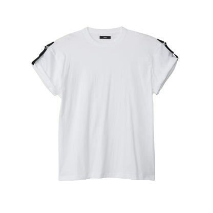 THE-T0015 / DOMUJI TEE  (ROLL UP MY SLEEVES ) / WHITE