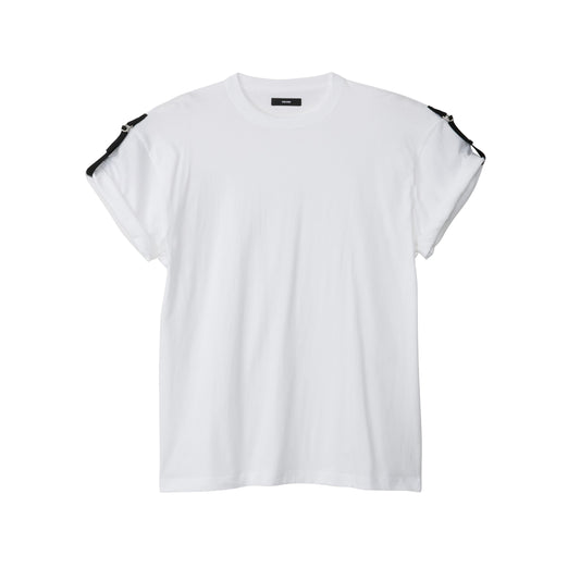 THE-T0015 / DOMUJI TEE  (ROLL UP MY SLEEVES ) / WHITE