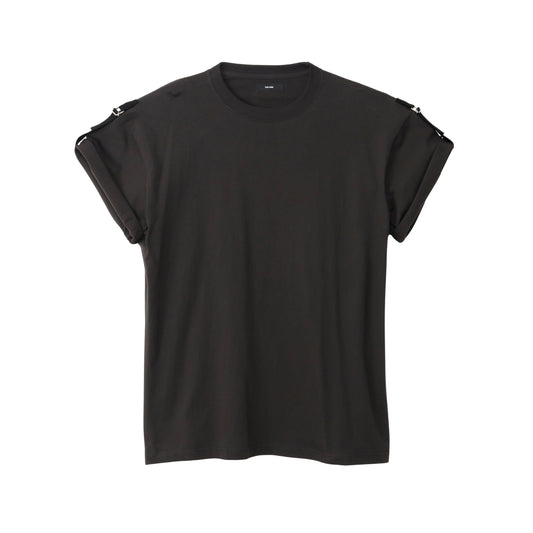 THE-T0015 / DOMUJI TEE  (ROLL UP MY SLEEVES ) / CHARCOAL